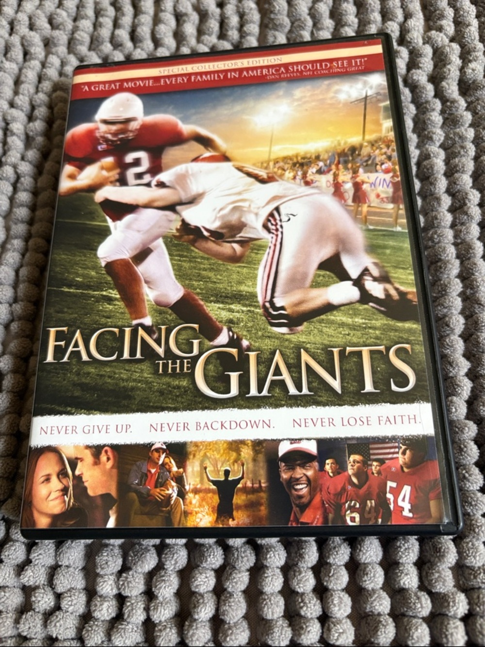 Facing the Giants DVD - Inspirational Sports Drama (Red, White)